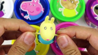 Peppa Pig Toy Party Surprise with Peppa play Doh Cans