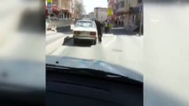 Trafikte patenle tehlikeli yolculuk