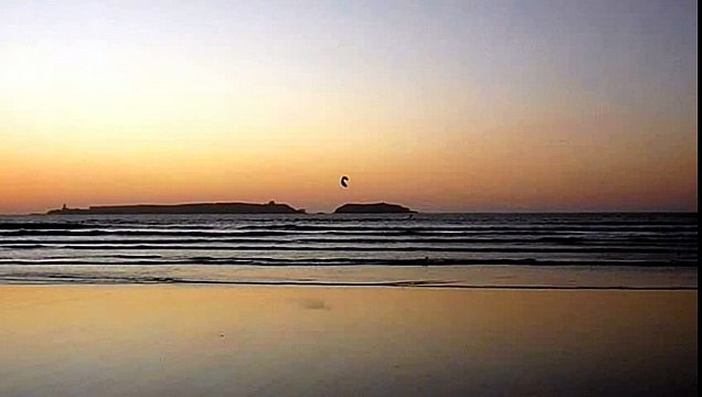 Кайтинг Эссуйэра. Марокко. Sunset kiting in Essaouira, Morocco