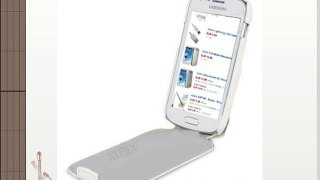 xubix - Funda de piel con tapa fabricada a medida para Samsung Galaxy S3 Mini i8190 color blanco