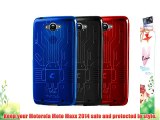 Cruzerlite Bugdroid Circuit Bundle of 3 for the Motorola Moto Maxx - Retail Packaging - Blue/Black/Red