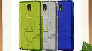 Cruzerlite Bugdroid Circuit Bundle of 3 Green/Blue/Clear for the Samsung Galaxy Note III