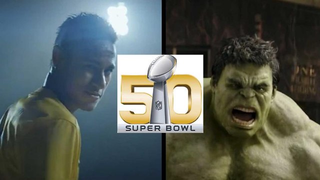 De Hulk a Neymar! Confira os melhores comerciais do Super Bowl 50