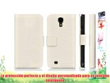 DONZO Wallet Wild - Funda para Samsung Galaxy S4 GT-I9500 y GT-I9505 LTE color blanco