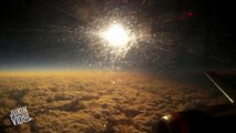 Total Solar Eclipse 20.03.2015 from plane (timelapse)