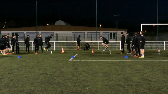 Dernier entraînement de l'équipe de foot USSM
