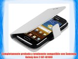 JAMMYLIZARD | Funda De Piel G10 Para Samsung Galaxy Ace 2 Ultra Fina Tipo Cartera Wallet Case