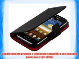 JAMMYLIZARD | Funda De Piel G10 Para Samsung Galaxy Ace 2 Ultra Fina Tipo Cartera Wallet Case