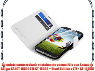 JAMMYLIZARD | Funda De Piel G10 Para Samsung Galaxy S4 Ultra Fina Tipo Cartera Wallet Case