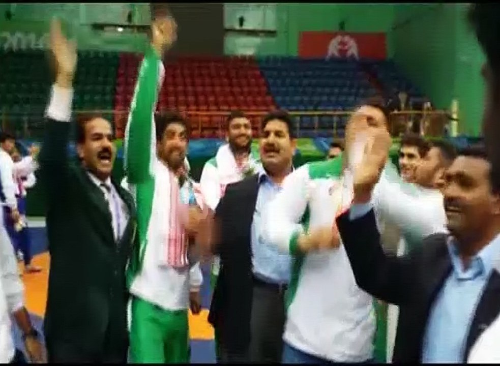 South Asian Games : Pakistan Wrestling Team Dance