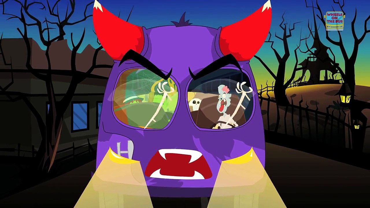 Bat Wheels On The Bus | Wheels On Bus Go Round And Round Nursery Rhyme