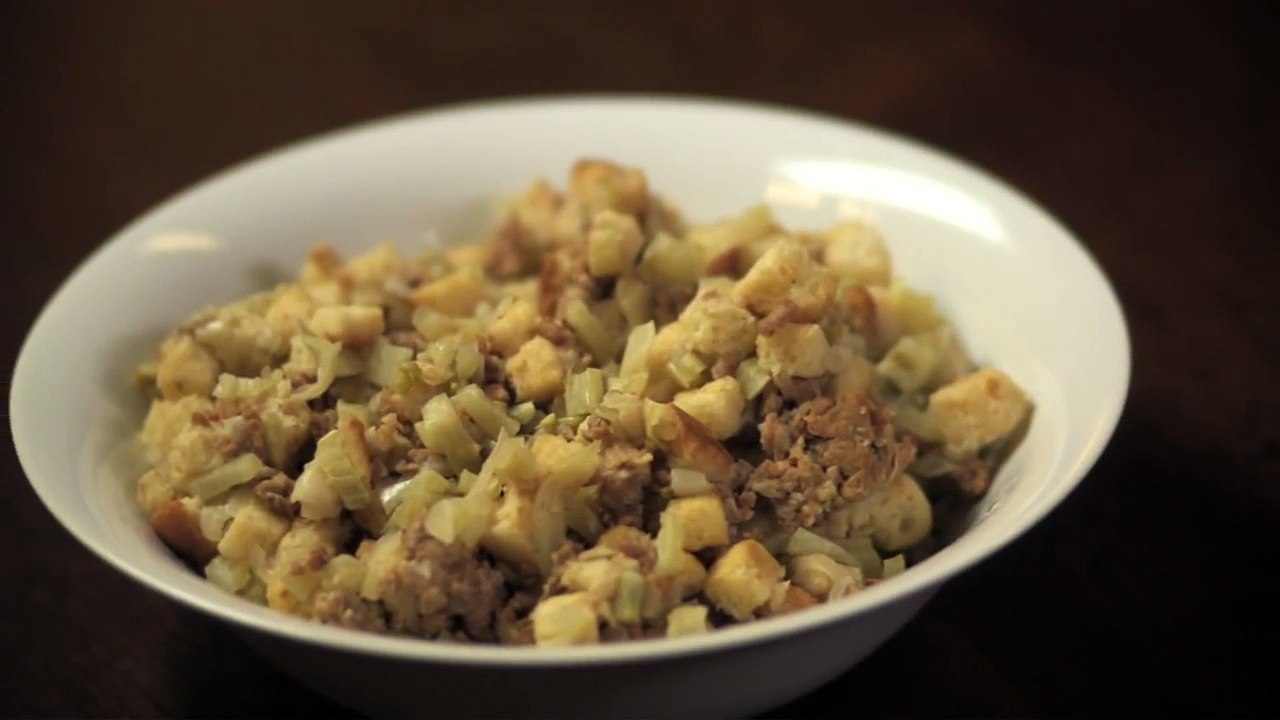 How to Make Sausage Fennel Stuffing- Delicious Thanksgiving Dinner Recipe - Pottery Barn