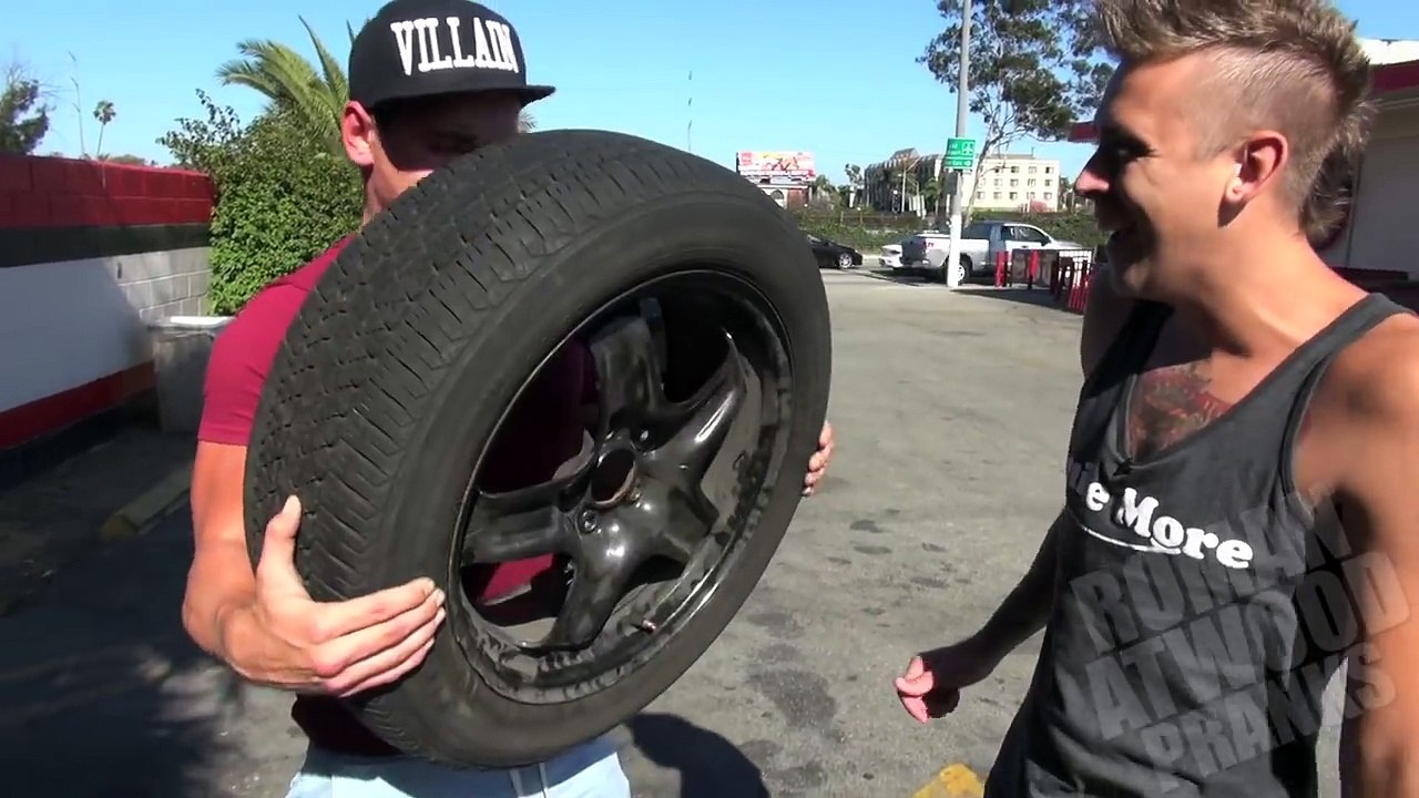 Stealing Car Tires Prank!!