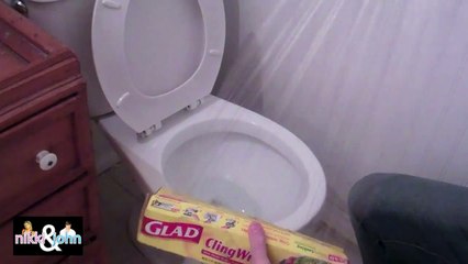Saran Wrap Toilet Prank