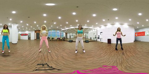 360 VR Video Asians girl dance fitness