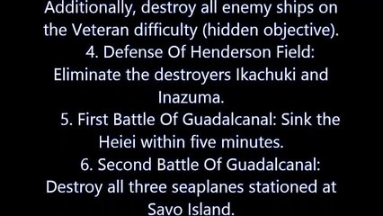 Battlestations Pacific How to Unlock All Hidden Objectives