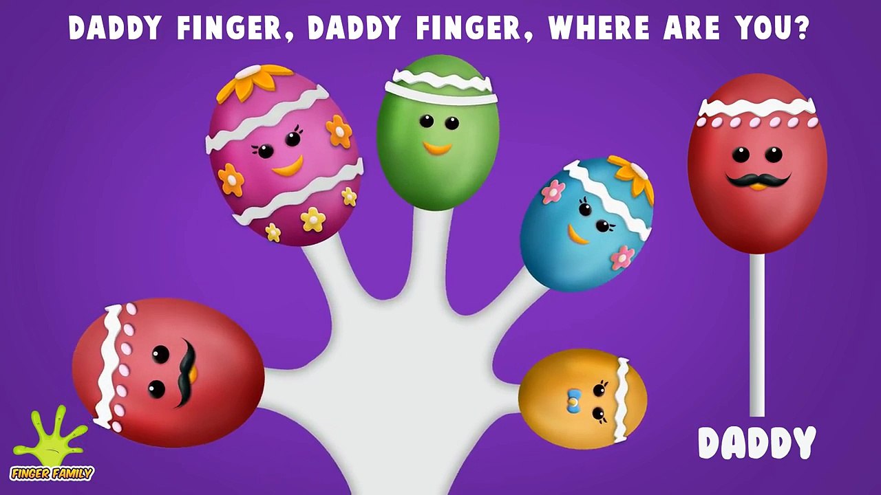 The Finger Family Easter Egg Cake Pops Family Nursery Rhyme | Easter Finger Family Songs