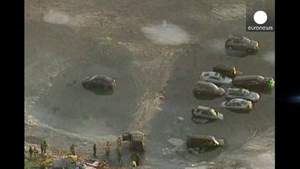 US: Cars parked on frozen lake rescued after ice cracks