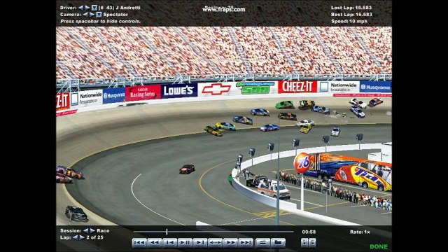 Nascar Racing 4 CRAZY PACE CAR! (crash compilation 2)