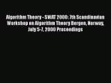 [PDF Download] Algorithm Theory - SWAT 2000: 7th Scandinavian Workshop on Algorithm Theory