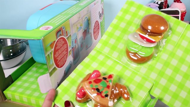 Just Like Home Microwave Oven Toy Kitchen Set Cooking Playset Toy Food Toy Cutting Food