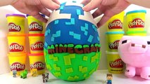 MINECRAFT GIANT PLAY DOH SURPRISE EGG FILLED WITH MINECRAFT TOYS