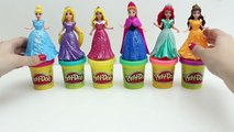 Play Doh DohVinci Sparkle Dresses Disney Princess Magiclip Dolls Make Doll Dresses Playdoh Glitter