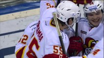 Miro Makinen scores his first KHL goal off Atte Makinen