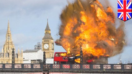 People in London panic when bus blows up for scene in new Jackie Chan movie
