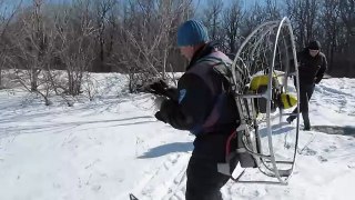 C мотором на лыжах