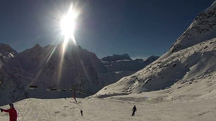 Австрия. Зёльден. Спуск на лыжах