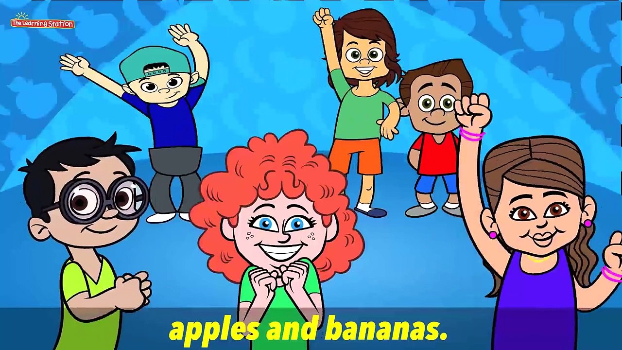 Apples and Bananas with Lyrics Vowel Songs Kids Songs by The Learning Station