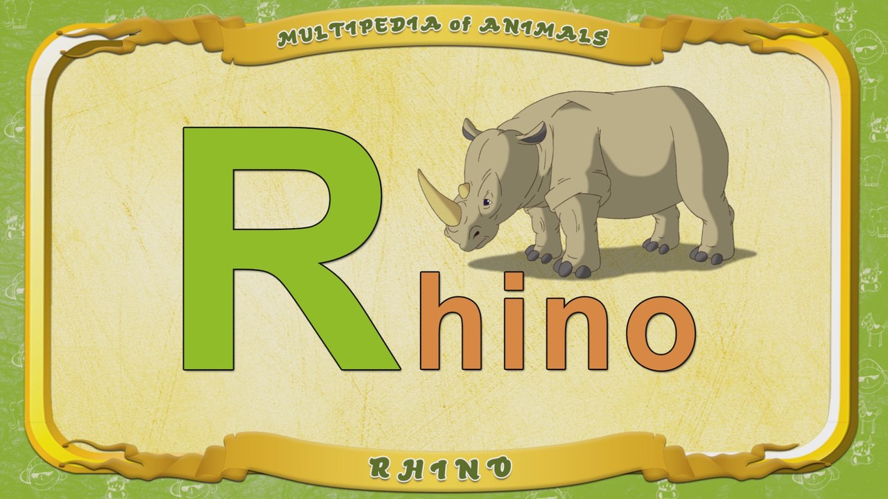 Multipedia of Animals. Letter R - Rhino