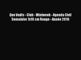 [PDF Télécharger] Quo Vadis - Club - Miniweek - Agenda Civil Semainier 7x10 cm Rouge - Année