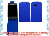 Samrick - Funda para HTC Desire C (piel protector de pantalla gamuza de microfibra y mini lápiz