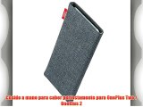 fitBAG Jive Gris - Funda a medida Exterior de tela con forro interno de microfibra para OnePlus