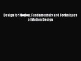 [PDF Download] Design for Motion: Fundamentals and Techniques of Motion Design  PDF Download