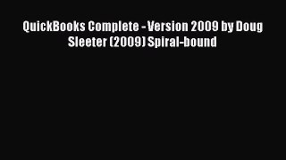 (PDF Download) QuickBooks Complete - Version 2009 by Doug Sleeter (2009) Spiral-bound PDF