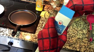 Spiderman Cooking Pancakes In Real Life Prank - My Superheroes IRL