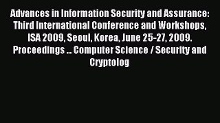 (PDF Download) Advances in Information Security and Assurance: Third International Conference