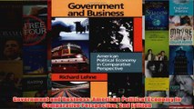 Download PDF  Government and Business American Political Economy In Comparative Perspective 2nd Edition FULL FREE