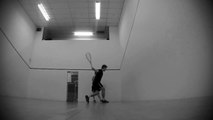 Damian Burgess (Orange Squash) Go Pro Hero 3 - test on squash court