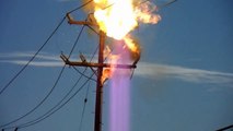 Explosion In Electric Power Pole - Latest Shocking Explosion  Must Watch