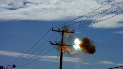 Explosion In Electric Power Pole - Latest Shocking Explosion Must Watch