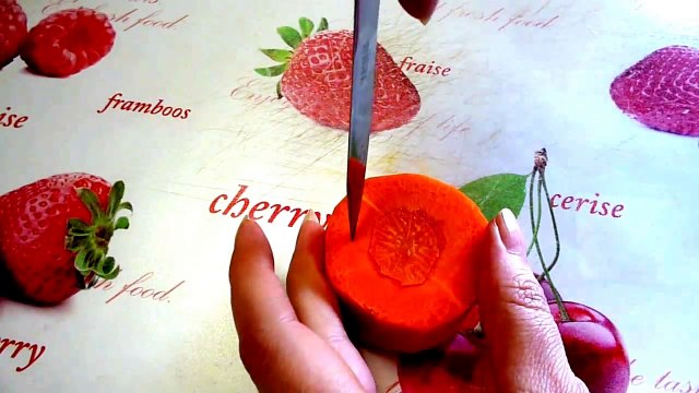 Цветок из моркови! Украшения из овощей! Flower carrot! Decoration of Vegetables!