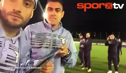 Laziolu oyuncular galibiyeti selfie ile kutladı!