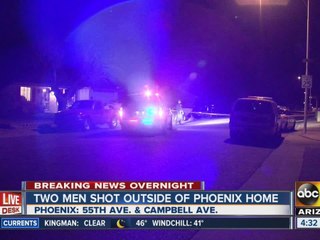 Two men shot outside Phoenix home