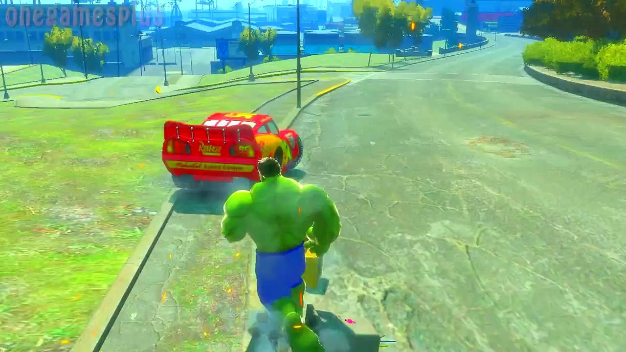 Hulk smash & Disney cars Lightning McQueen Nursery Rhymes Children Songs