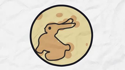 Лунный заяц — забавный прикол на бумаге