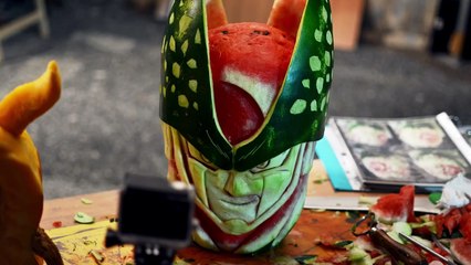 Cell - Watermelon Carving - Dragonball Z
